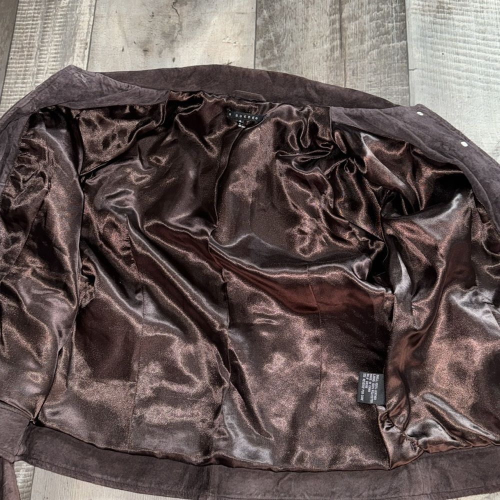 IN SUEDE Leather/Embroidery Jacket- size Small‎ - Picture 9 of 12